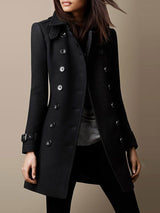 Amsoin Woolen Button Coat