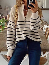 Amsoin Striped Pullover Jumper