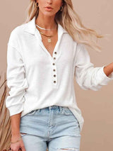 Amsoin Button Casual Tops