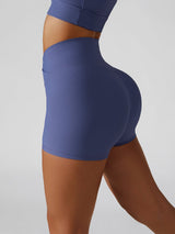 Amsoin Solid Rib Running Active Shorts