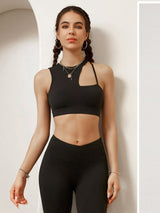 Amsoin Asymmetrical Push-up Running Fitness Tops Bras