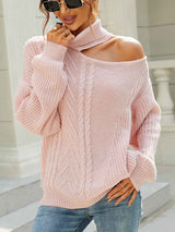 Amsoin Sexy Drop-Shoulder Pullover Sweater