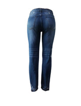 Casual Street Patchwork Ripped Straight Denim Jeans(5 Colors)