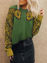 Amsoin Double Leopard Kitt Sweater