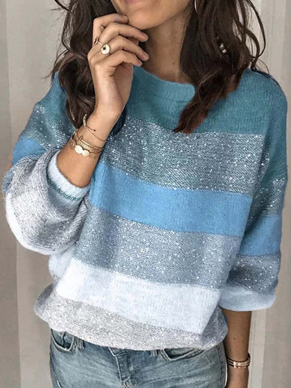 Amsoin Multicolor Knit Sweater