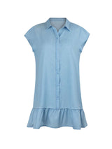 Amsoin Ruffled Denim Dress