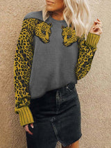 Amsoin Double Leopard Kitt Sweater