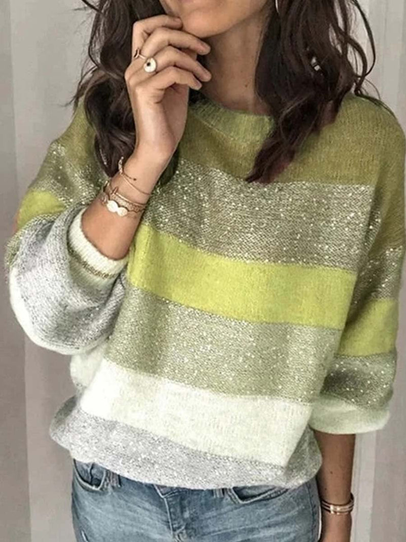 Amsoin Multicolor Knit Sweater