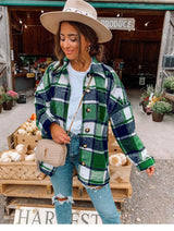 Amsoin Street Fashion Style Plaid Coat