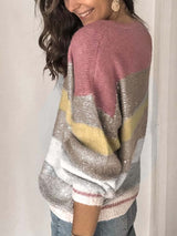 Amsoin Multicolor Knit Sweater