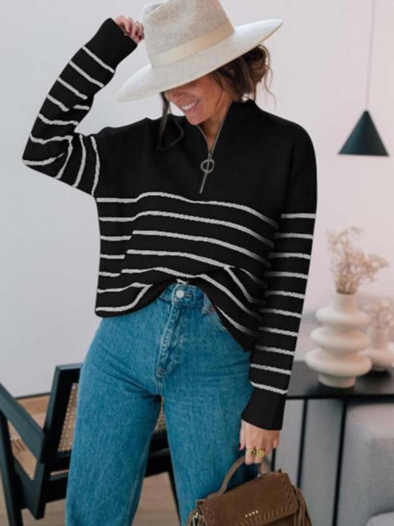 Amsoin Striped Pullover Jumper