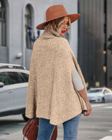 Amsoin Turtleneck Fashion Cape Loose Sweater