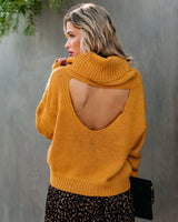 Amsoin Love-Back Turtleneck Sweater