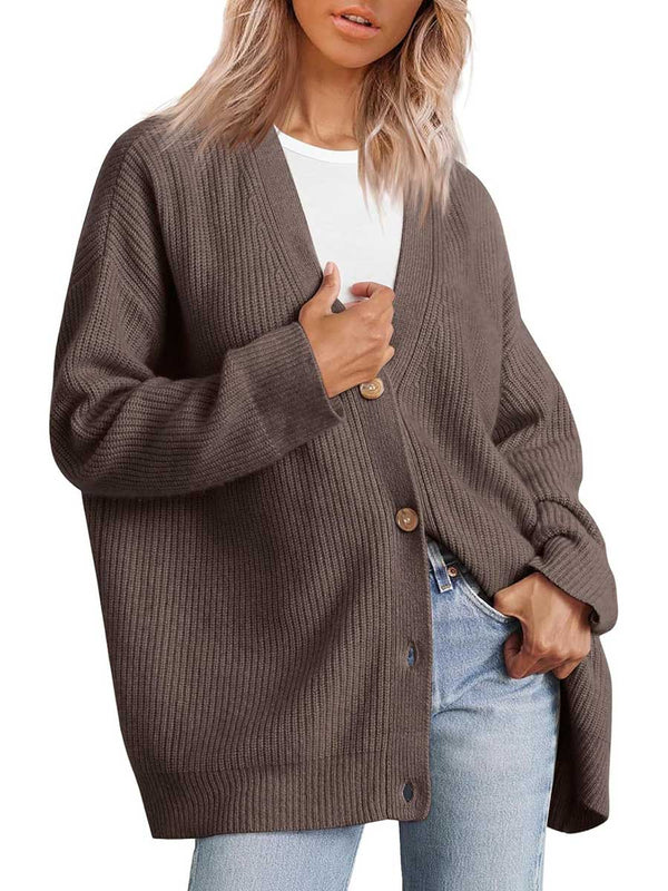 Cardigan V-neck Loose Knit Jacket