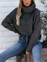 Amsoin Love-Back Turtleneck Sweater