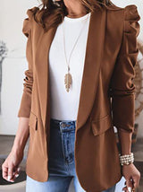 Women's Blazers Solid Lapel Long Sleeve Blazer - Blazers - Instastyled | Online Fashion Free Shipping Clothing, Dresses, Tops, Shoes - 26/08/2022 - 30-40 - BLA2208261233