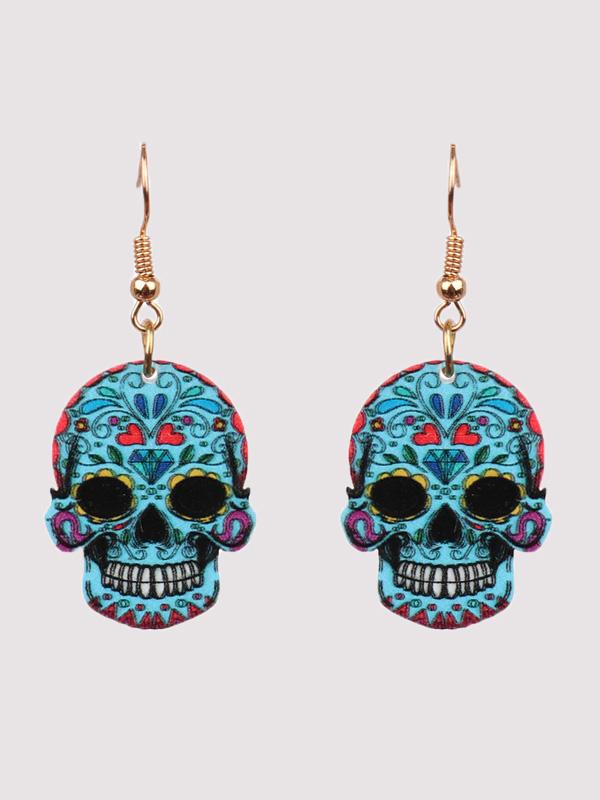 Women's Earrings Halloween Hip Hop Skull Fear Earrings - Earrings - INS | Online Fashion Free Shipping Clothing, Dresses, Tops, Shoes - 07/09/2021 - Accs & Jewelry - color-blue